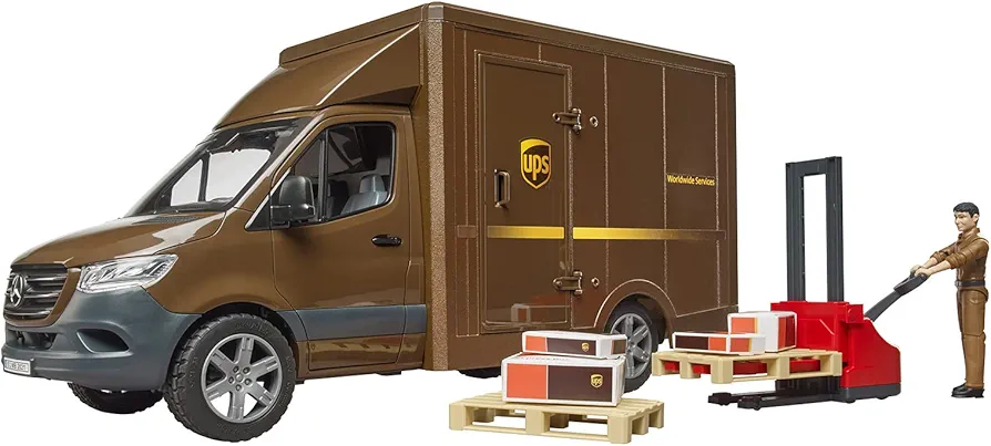 Bruder 02678 MB Sprinter UPS with Driver and Accessories