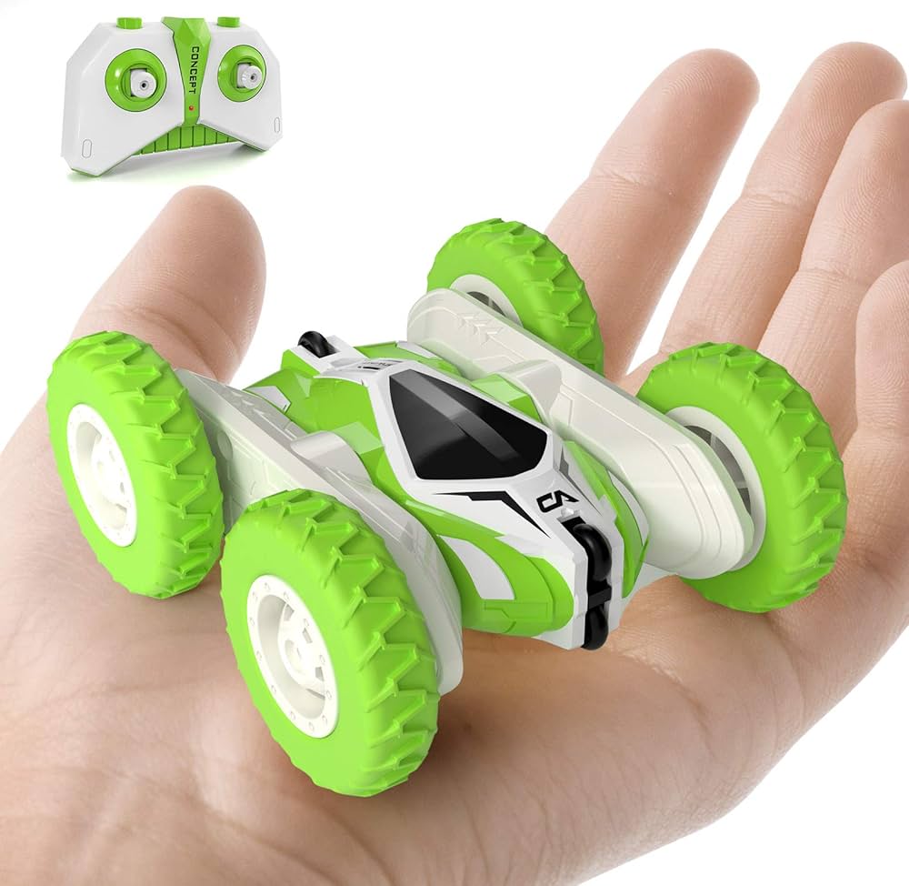 Tecnock Remote Control Car RC Cars for Kids, 4WD 2.4GHz Remote Control Toys, Double Sided Flips 360° Rotating RC Stunt Car, Toy for 5 6 7 8 Year Old Boys Girls