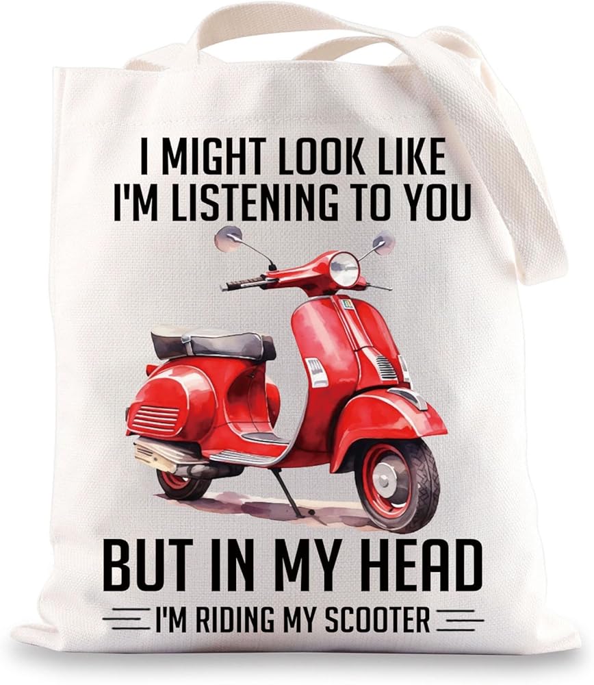 Italian Scooter Tote Bag Scooter Lovers Gifts Andiamo Italy Scooter Gifts Scooter Mama Shoulder Bag