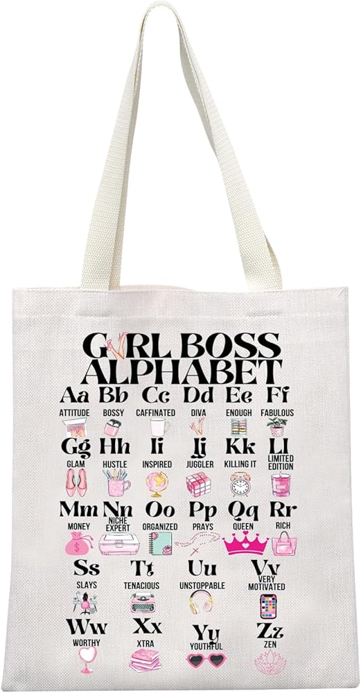 Boss Lady Gifts Boss Lady Alphabet Shopping Bag for Female Boss Lady Manager Leader Colleague Leaving Retirement Gift