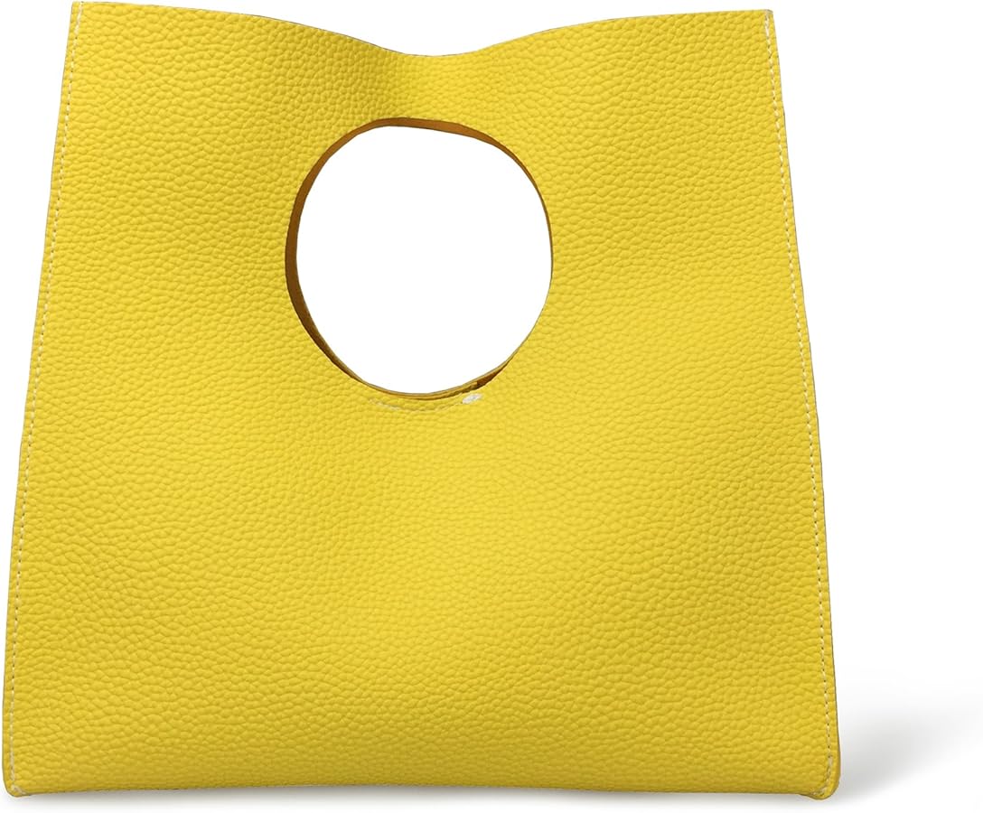 HOXIS Vintage Minimalist Style Soft Pu Leather Handbag Clutch Small Tote