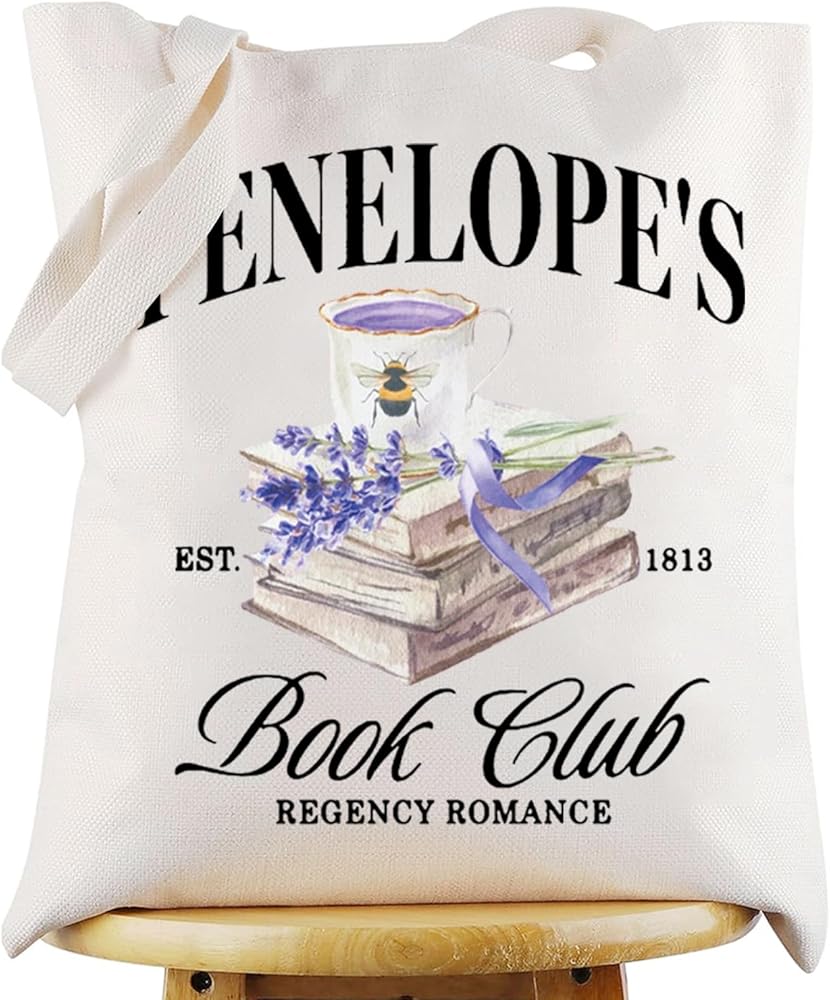 WZMPA Penelope & Colin Tote Bag Penelope Fans Gift Penelope's Book Club Shoulder Bag Colin & Penelope Merch
