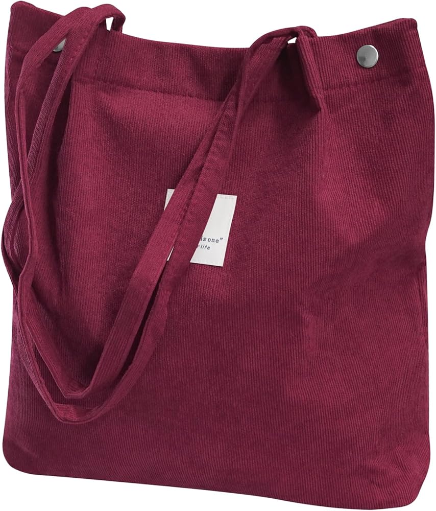 sundee Corduroy Tote Bag for Women,Shoulder Handbags,Travel Bag with Inner Pockets Big Capacity Casual Handbags for Work Shopping