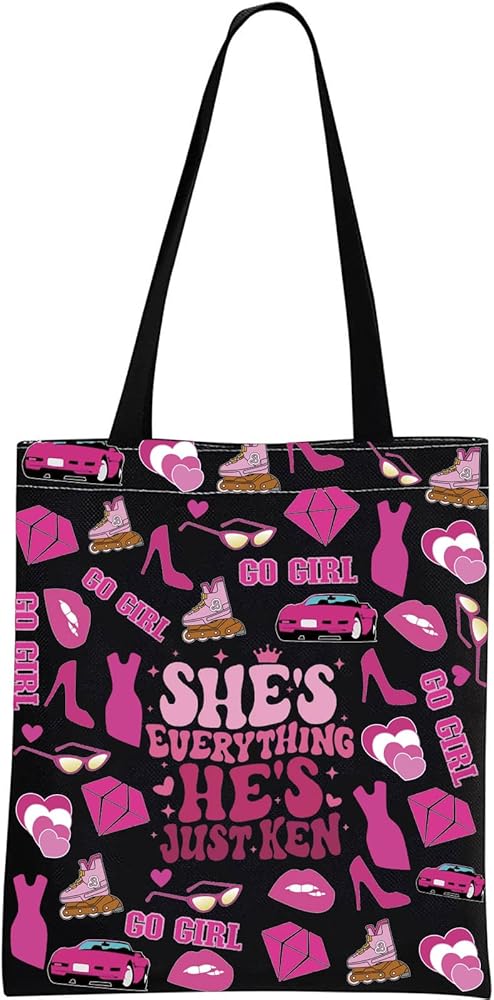 Fantasy Movie Inspired Gift Movie Fans Merchandise Gift She’s Everything He’s Just Ken Tote Bag Pink Princess Accessories Bag
