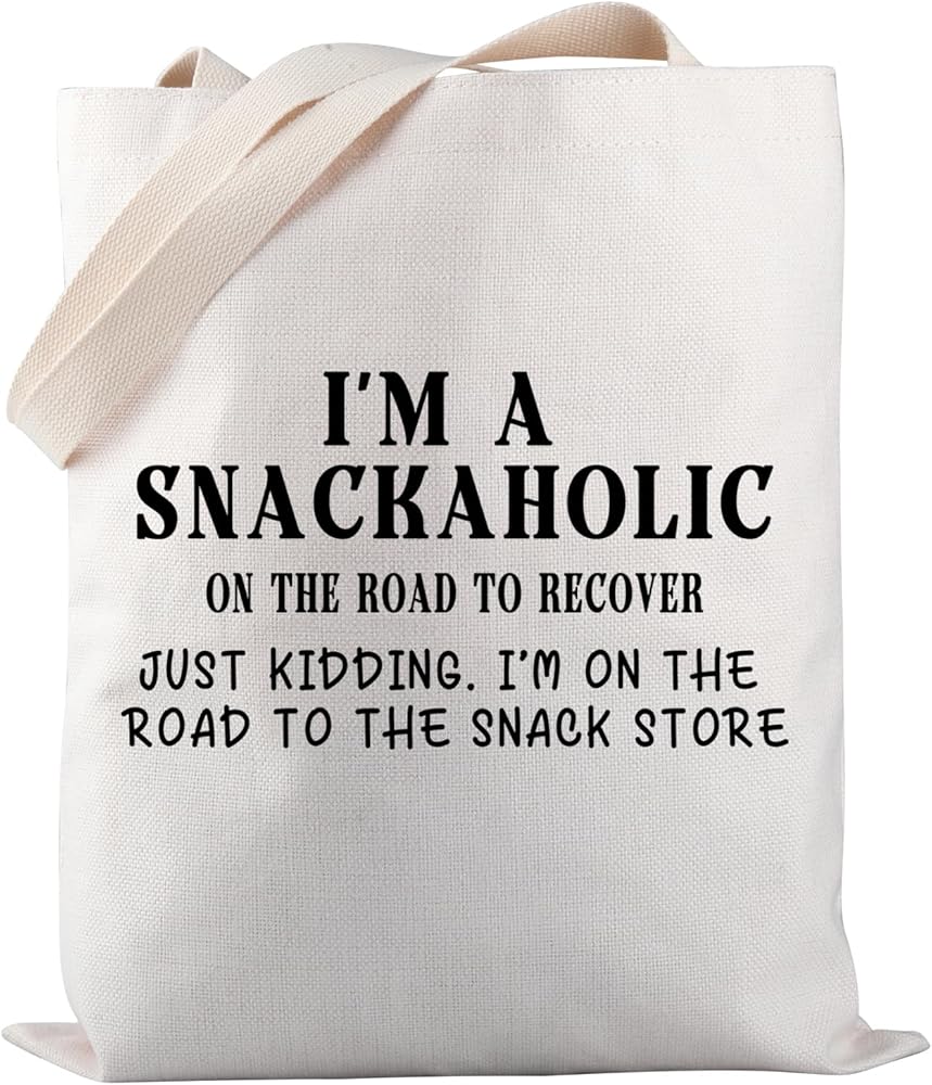 Snack Addict Tote Bag I'm a Snackaholic Tote Bag Foodie Tote Bag Snack Dealer Tote Bag Snack Lover Gift