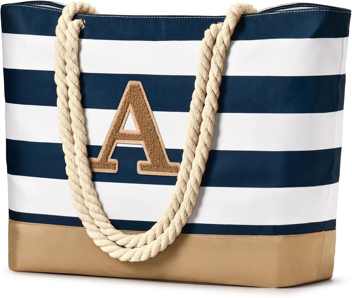 oscaurt Beach Bag Waterproof Tote Bag Large Beach Bags for Women Personalised Birthday Gifts Holiday Essential Foldable Shoulder Bag Handbag Shopping Bag