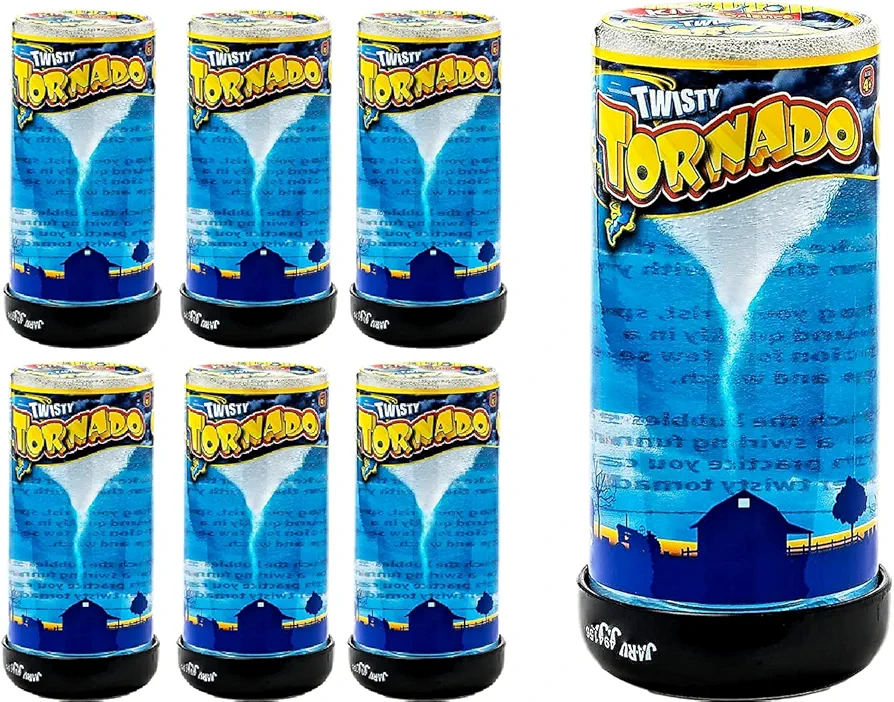 JA-RU Tornado-Maker Toy (6 Pack) Make Your Own Small Tornado. Shake, Spin and Watch. Science Kit-Weather Toys and Physics Toys for Kids. Learning Education Toys. Party Favor Birthday Gifts. 5462-6p