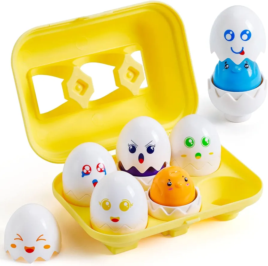 Learning Toys for 1 2 3 Year Old Girl Boy,Educational Montessori Shape Sorter Toys for Toddlers 1-3 Year Old, Matching Eggs Baby Toys 12-18 Months,One First Birthday Gifts Age 1-2