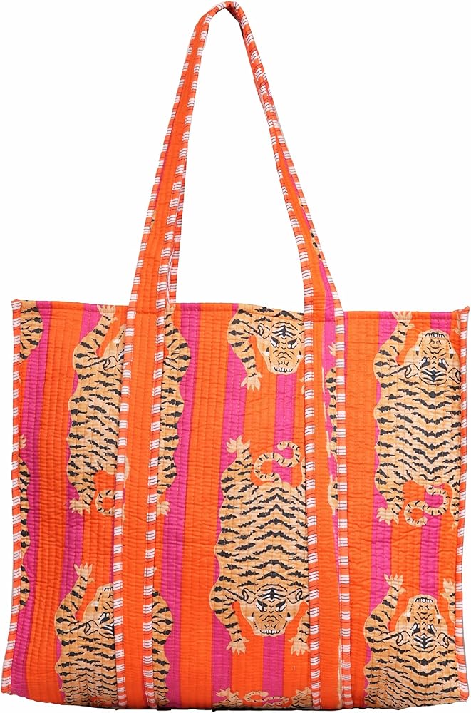 INDACORIFY Cotton Printed Tote Bag Women Shopping Carry Bag Indian Handmade Shopping Bag Ethnic Baho Hippie Shoulder Market Daily Use Tote Bag