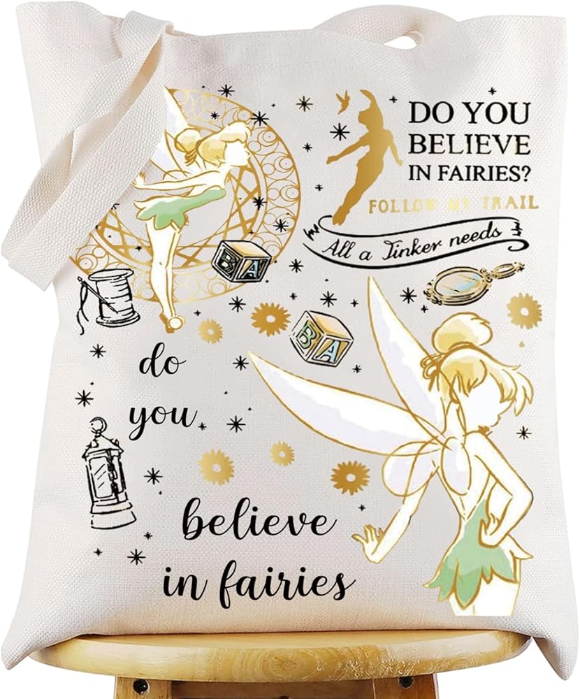 WZMPA Princess Fairy Pixie Tote Bag Fairy Tales Fans Gift Do You Believe In Fairies Shoulder Bag Fairy Pixie Merchandise