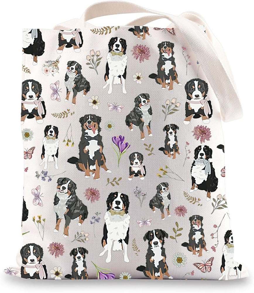 Bernese Mountain Dog Tote Bag Bernese Dog Lover Gift Bernese Dog Mom Gift Bernese Dog Owner Gift
