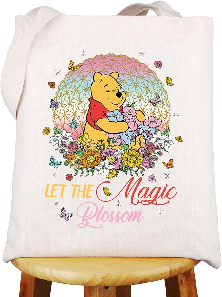 WZMPA Funny Wei Ni Bear Tote Bag Wei Ni Bear Fans Gift Let The Magic Blossom Wei Ni Bear Shoulder Bag Wei Ni Bear Merchandise (Blossom Wei Ni TG)