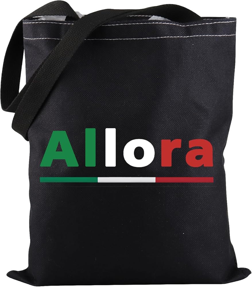 Funny Italian Tote Bag Italian Words Allora Tote Bag Italian Saying Gift Italy Lover Gift