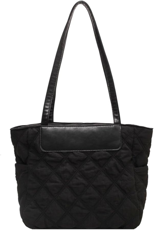 Women Quilted Tote Bag Puffer Handbag Lightweight Padding Shoulder Bag Cotton Padded Top Handle Bag Large Hobo Bag