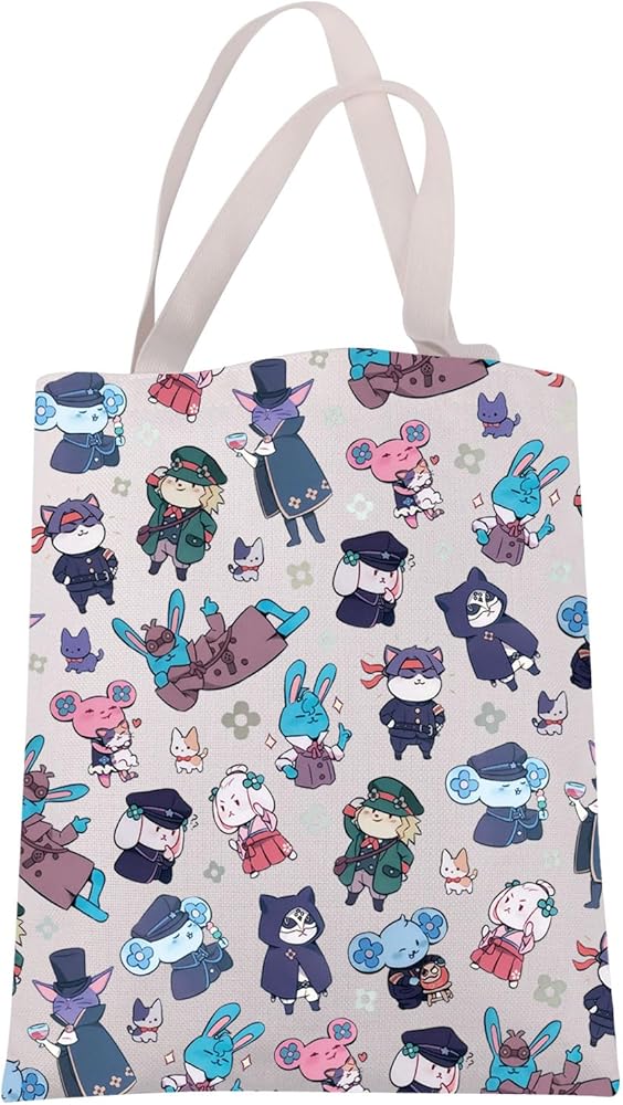 Cartoon Character Tote Bag Anime Lover Gift Adventure Game Lover Gift RPG Game Shoulder Bag RPG Themed Gift For Gamer