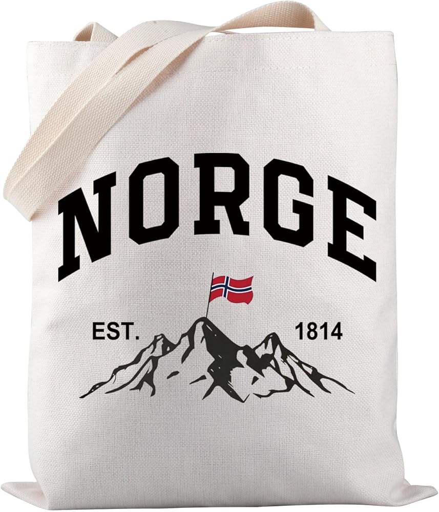 Norway Travel Tote Bag Norge Est 1814 Tote Bag Norge Pride Tote Bag Norwegian Gift Norway Lover Gift