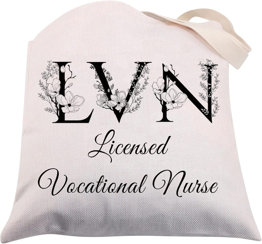 LVN Gifts Licensed Vocational Nurse LVN Tote Bag LVN Nursing Student Gift LVN Graduation Gifts LVN Nurse Reusable Tote Bag