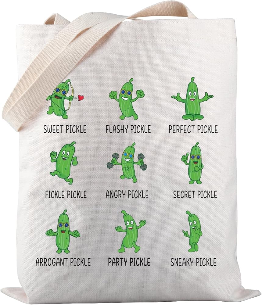 Funny Pickle Tote Bag Pickles Club Tote Bag Dill Pickles Pun Gift Pickle Lover Gift