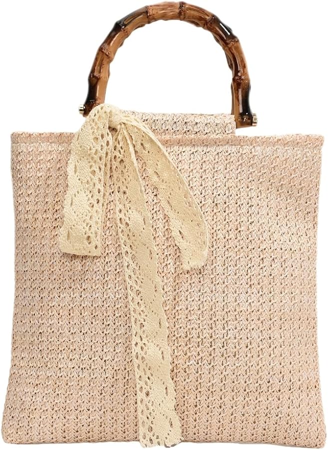 Fashionable Straw Bag Bohemian Style Handbag Casual Shopping Bag Vacation Beach Handbags for Various Occasion