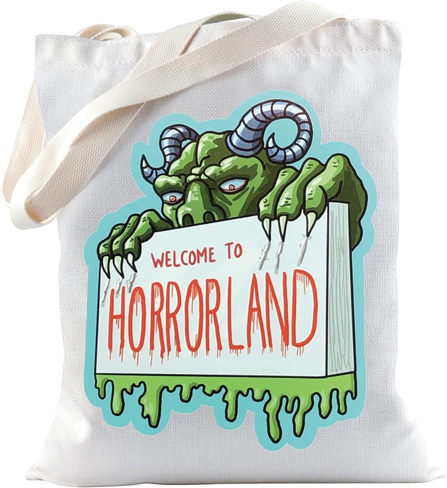 Horror Book Merch Tote Bag Horror Movie Gift Halloween Park Gift Halloween Horror Gift For Bookish Spooky Season Gift Trick Or Treat Gift