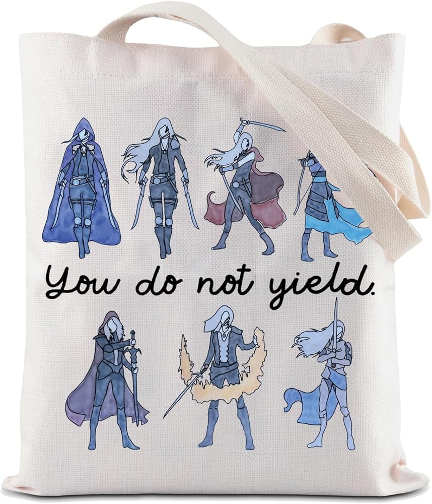 Acotar Tote Bag You Do Not Yield Reusable Grocery Shopping Bag Sarah J Maas Shoulder Bag Book Lover Gift