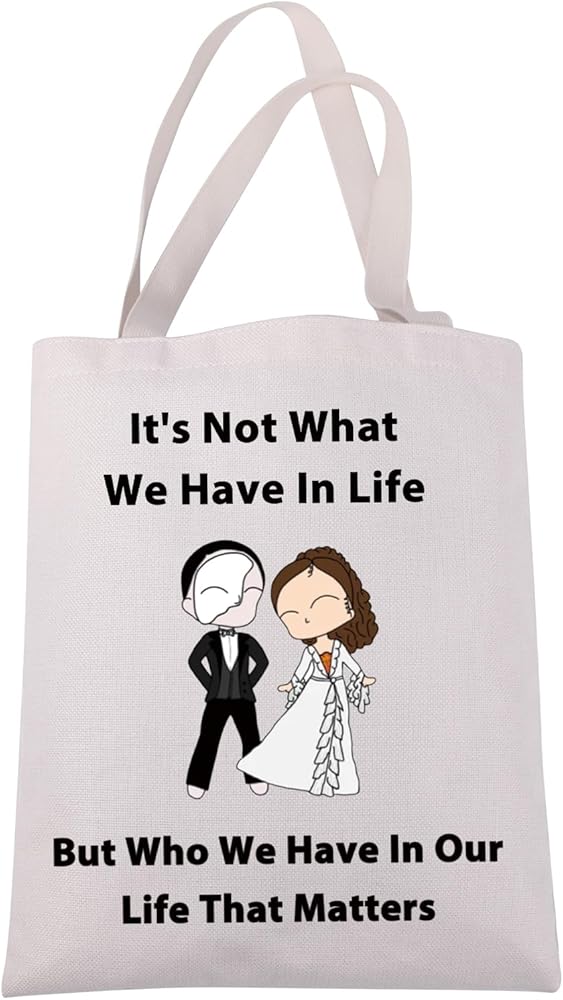 Musical Theatre Tote Bag Opera Phanto Drama Gift Phantom's Mask Theatre Shoulder Bag Broadway Musical Lover Gift